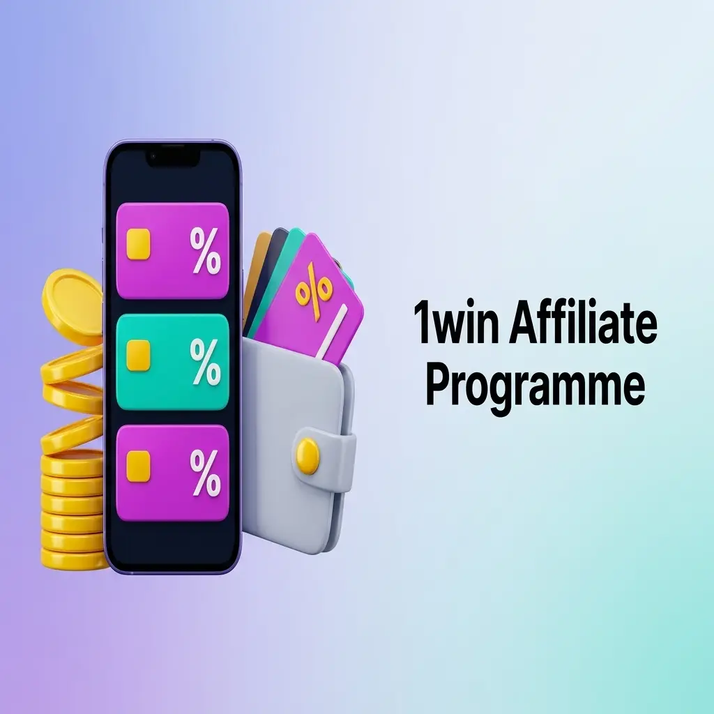 1win Affiliate Programme dashboard showing revenue share model with real-time stats, multilingual marketing tools and monthly payout options