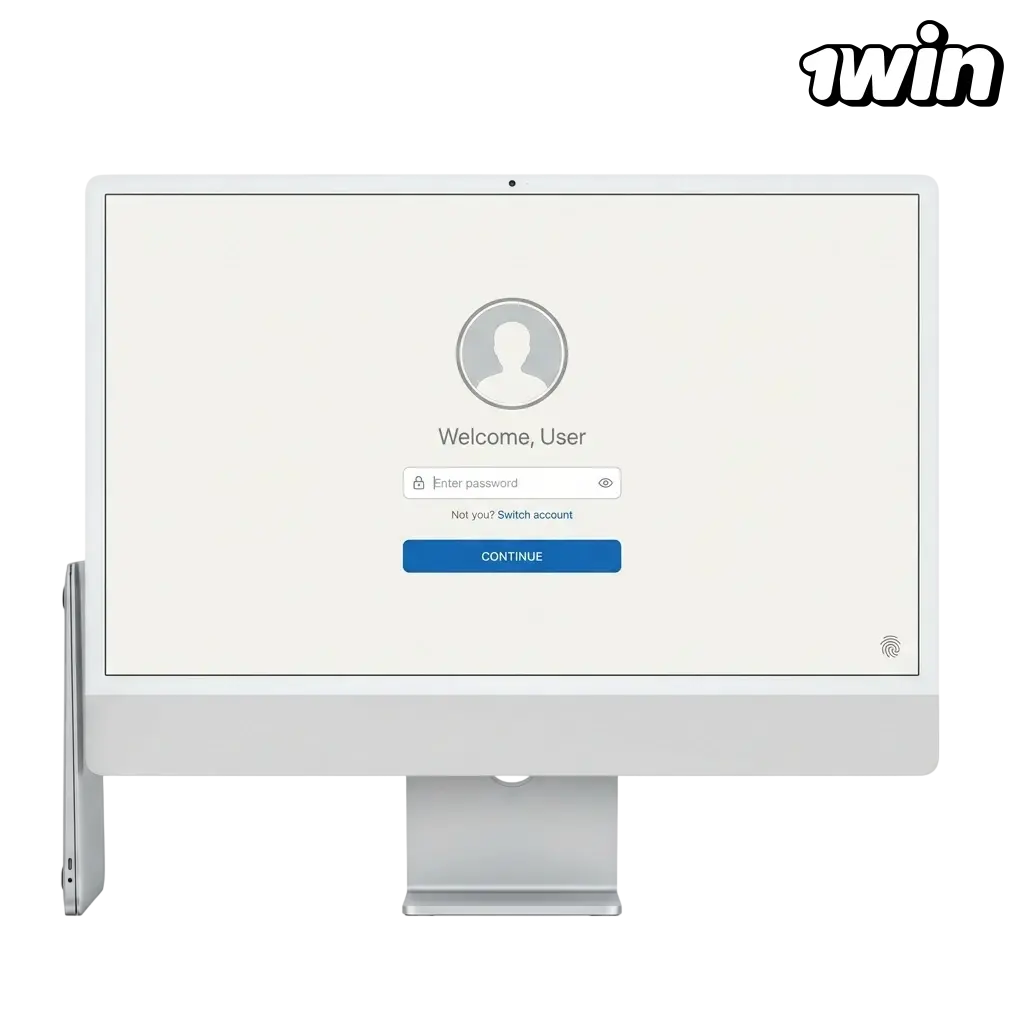 1win login page interface for India users showing email and password fields with SSL-secured access to betting and casino features
