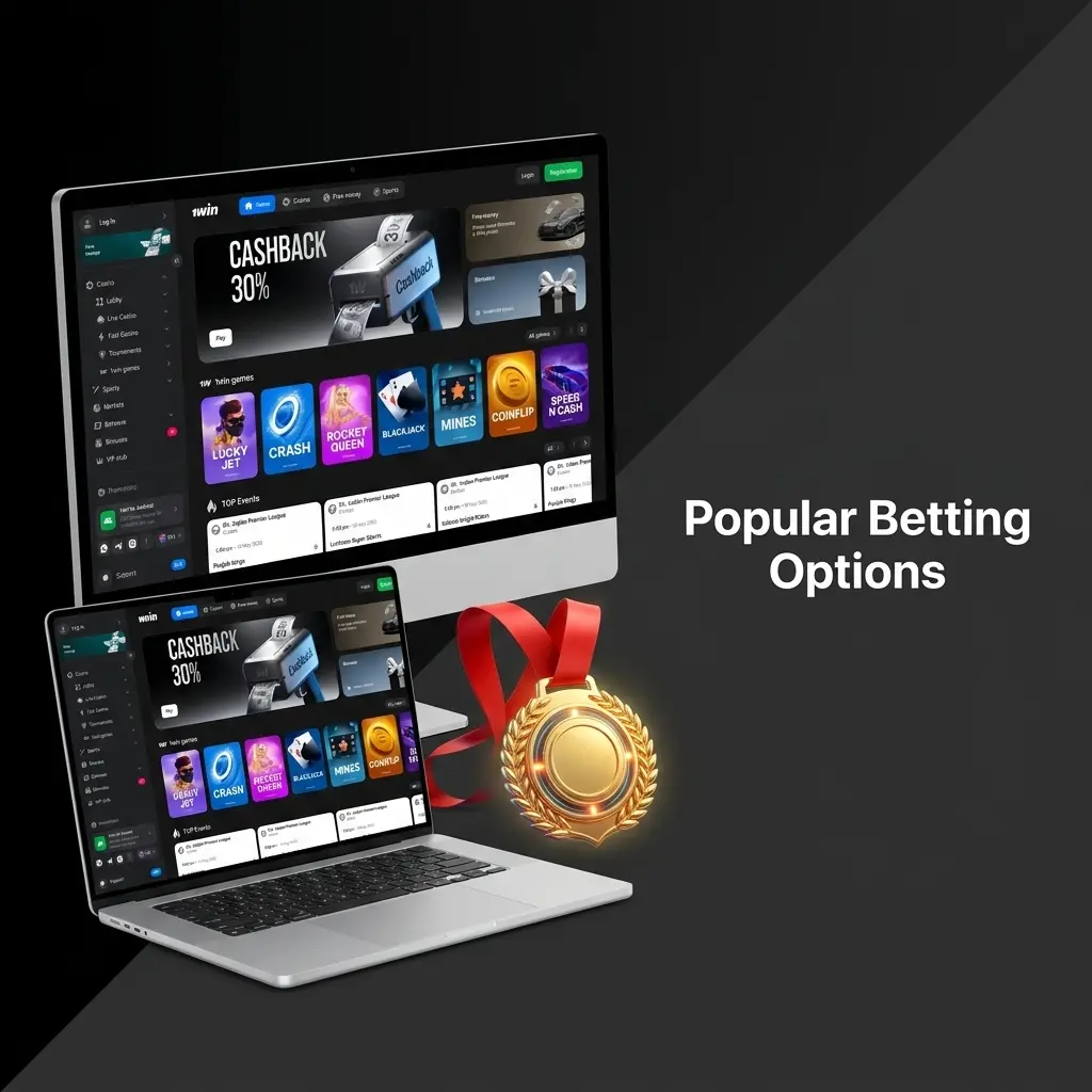 1win betting options including multi live, prematch, and in-play markets across cricket, football, and esports
