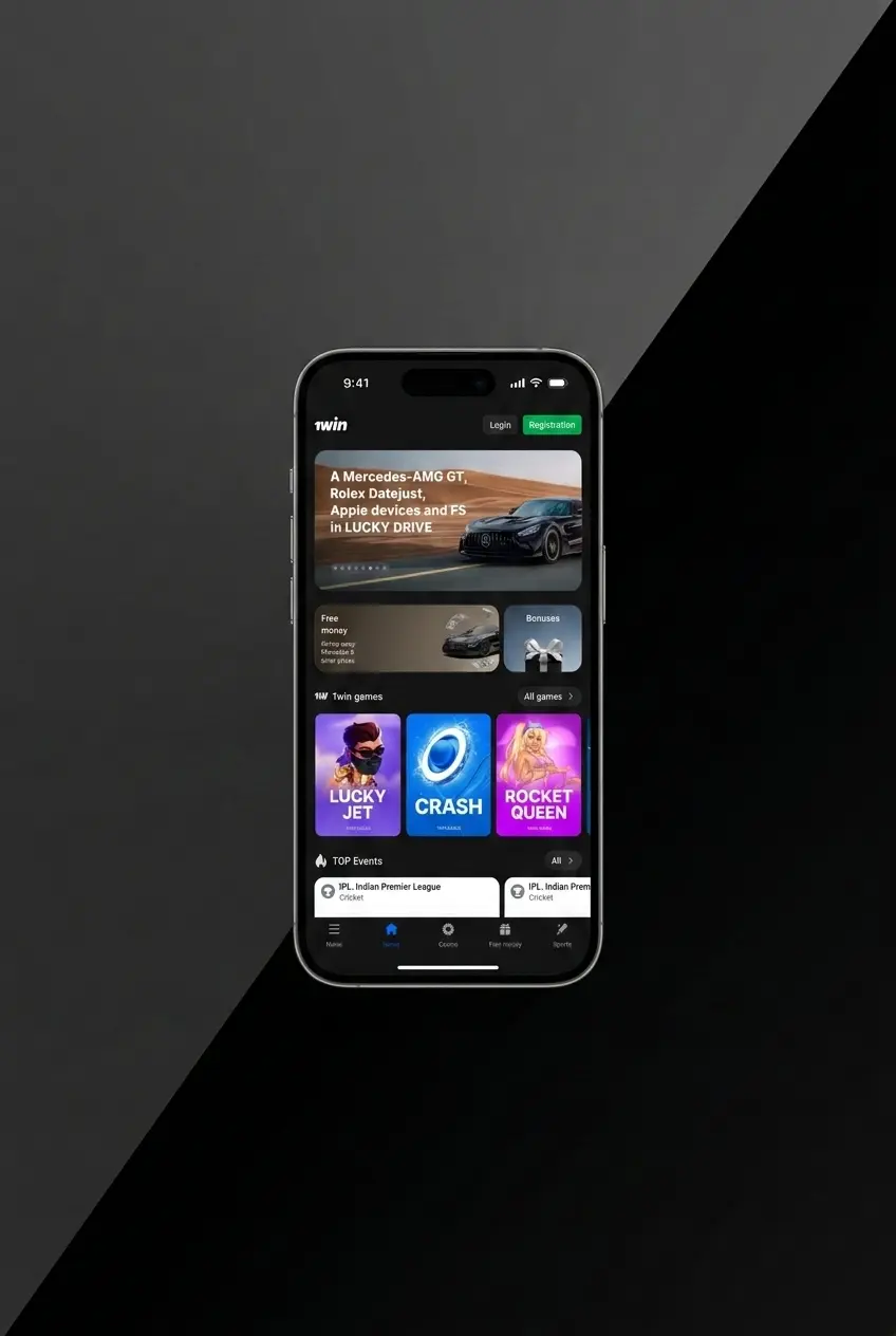 1win PWA iOS installation steps showing Safari share menu and Add to Home Screen process on iPhone