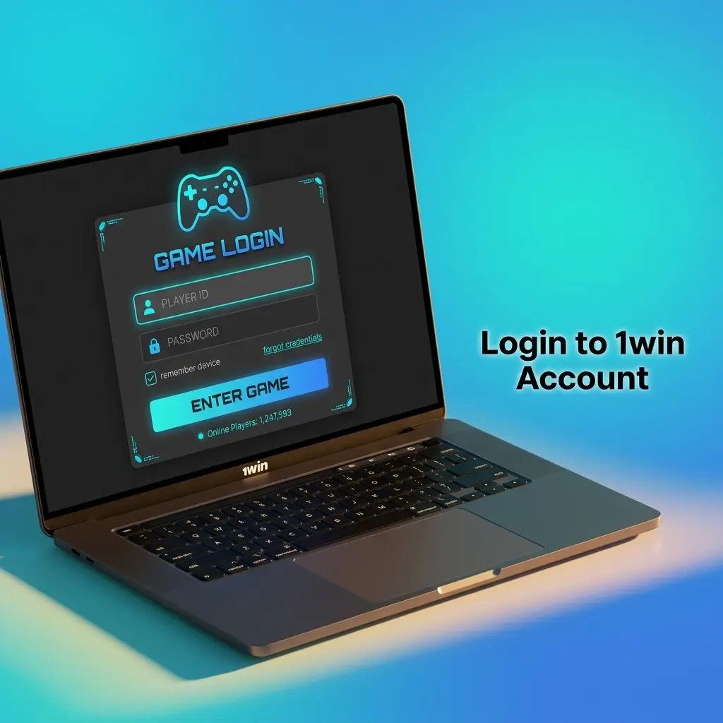 1win account login form showing email and password fields with a confirm button to access dashboard