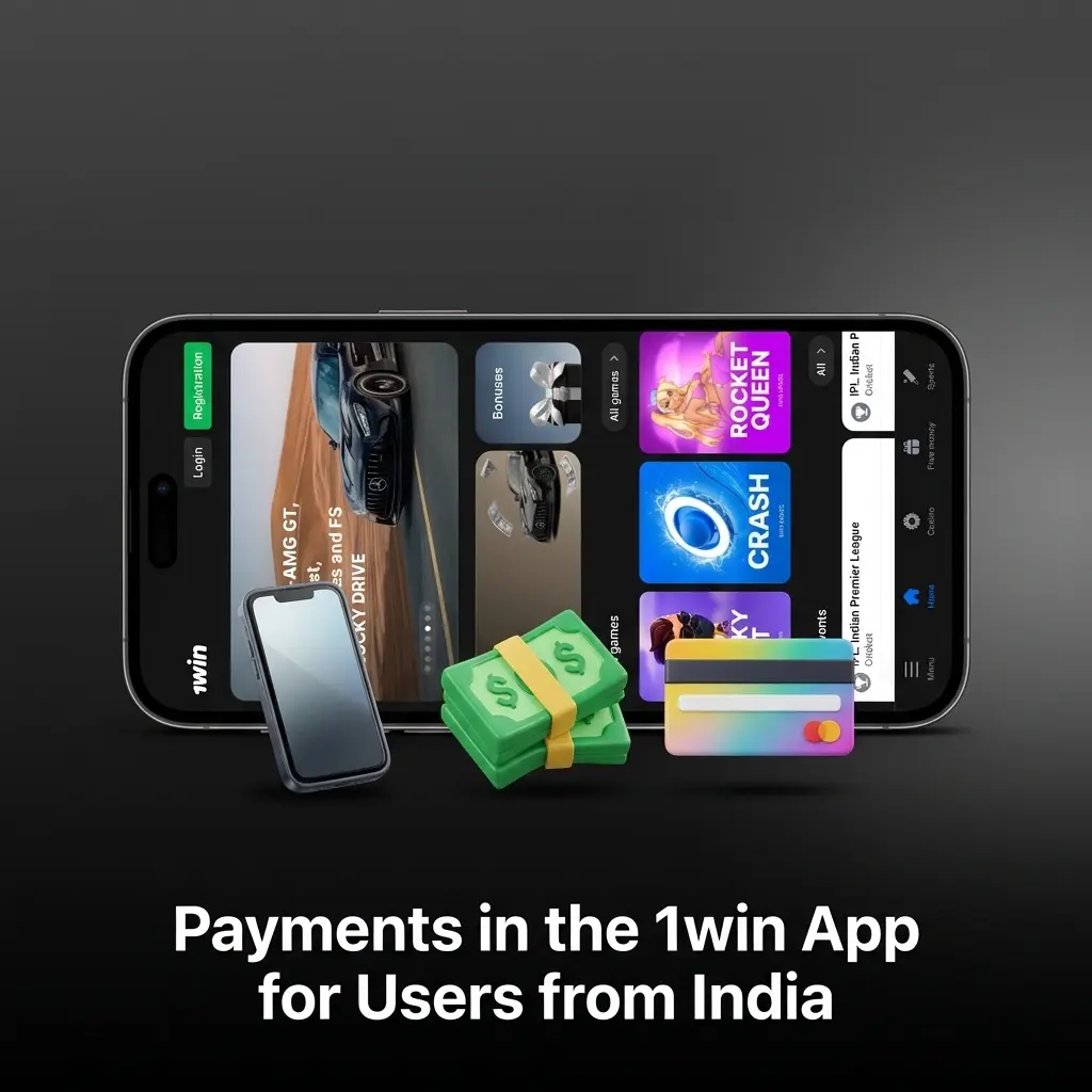 1win app payment methods for Indian users including UPI, PhonePe, Paytm, Net Banking, and crypto options
