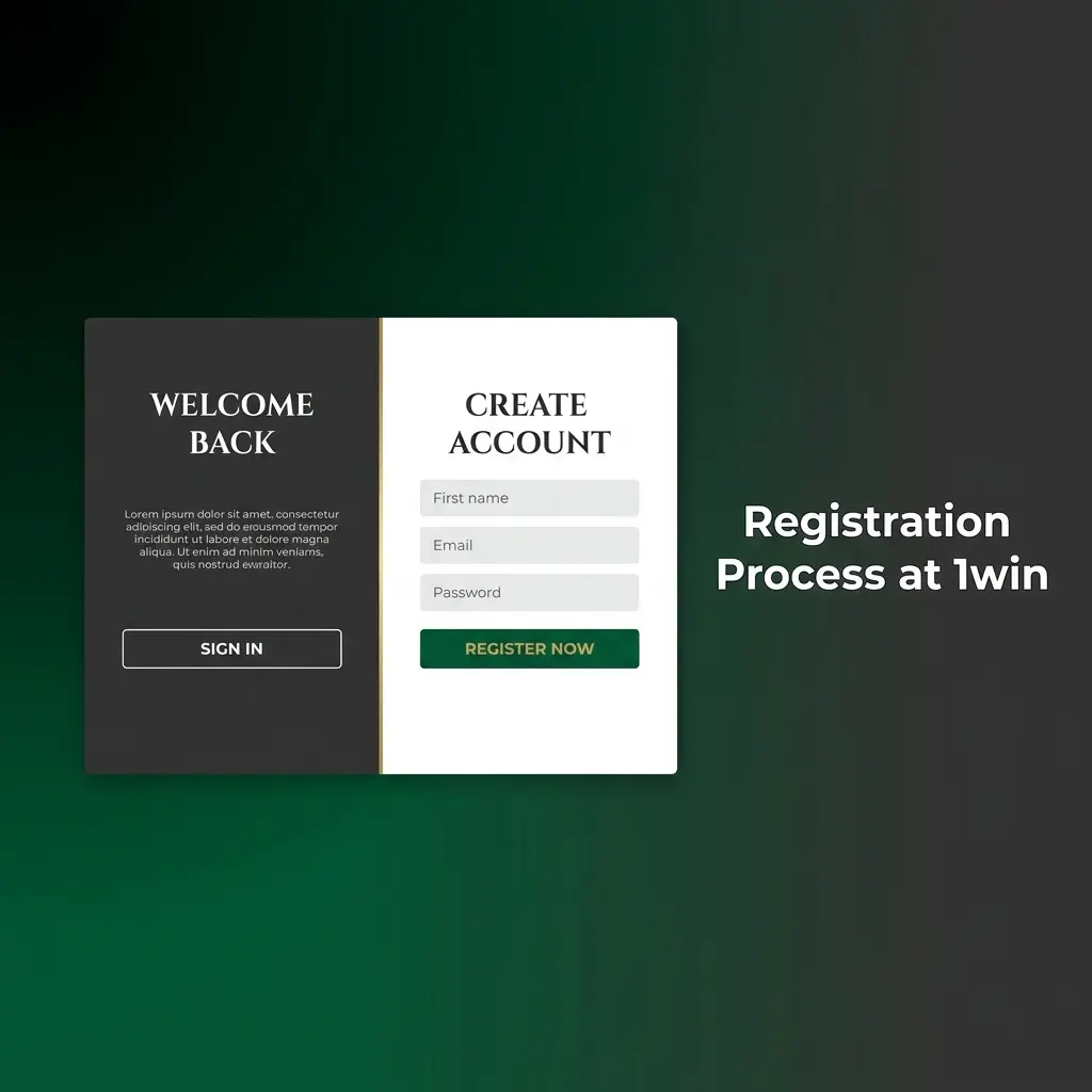 Step-by-step 1win registration process showing sign-up form with email, phone, and social login options for Indian players