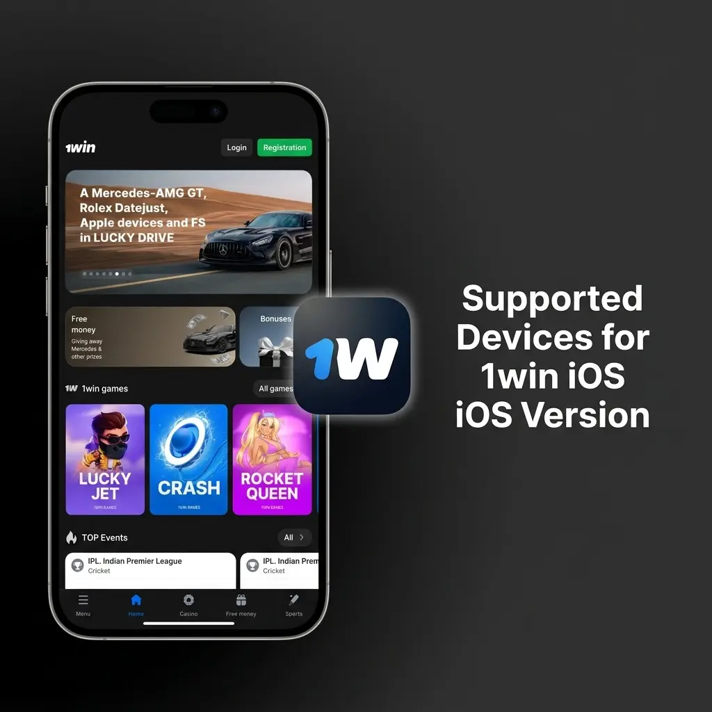 Apple iPhone and iPad models compatible with 1win PWA on iOS 13.0 and above via Safari browser